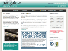 Tablet Screenshot of bangalowmedicalcentre.com